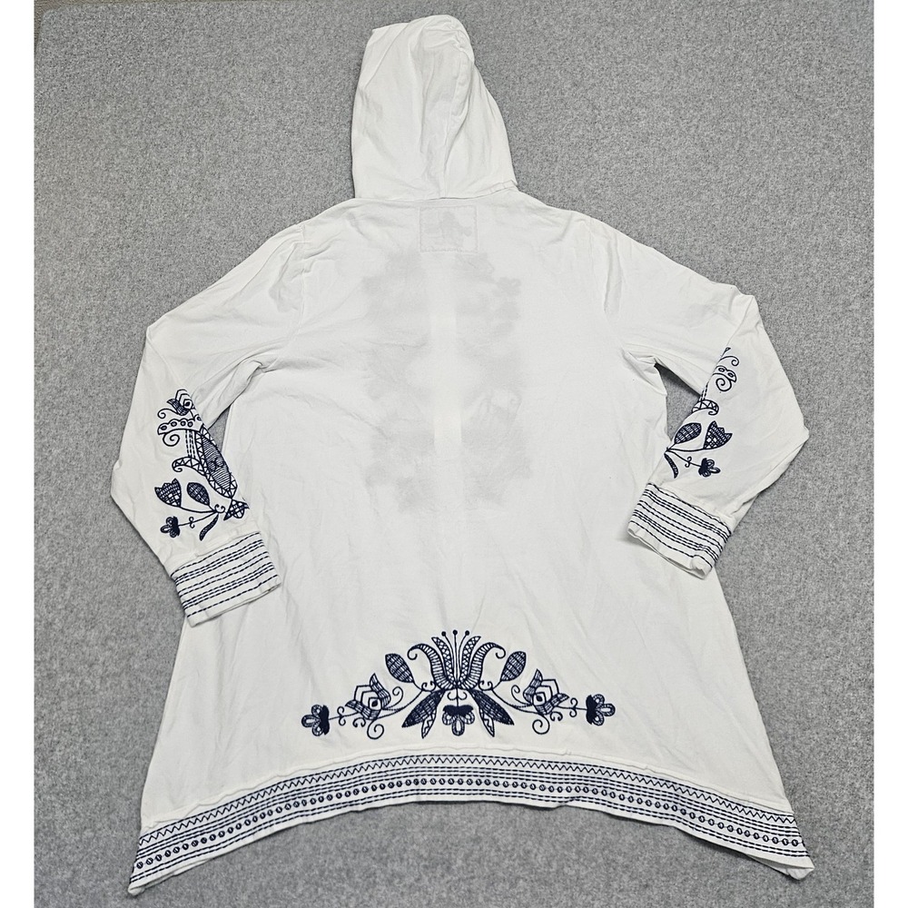Johnny Was Los Angeles Zip Up Hoodie Embroidered Tunic Large - Picture 7 of 14